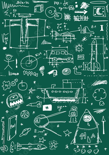 Illustration: School Doodle texture School Doodle texture