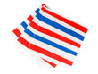 Red white and blue striped natpkins, serviettes - isolated