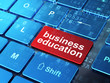 Education concept: Business Education on computer keyboard backg