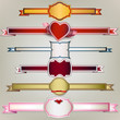 Set of  holiday ribbons and labels. Vector background