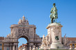 Statue of King Jose I in Commerce square of Lisboa, Portugal