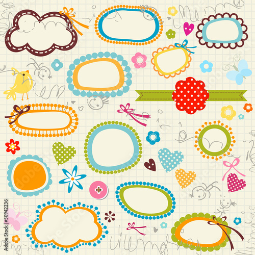 Vector: scribbled notebook page scribbled notebook page