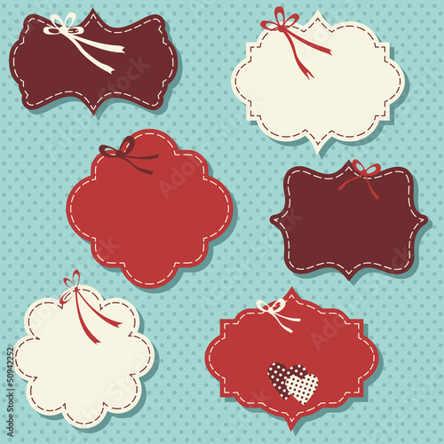 Vector: vintage labels for christmas vintage labels for christmas