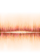 Orange sound wave on white.   EPS8