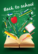 Book with back to school creative concept