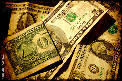 Illustration: Retroplakat - Dollars I Retroplakat - Dollars I