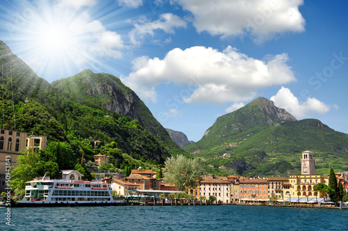 Photo: the city of Riva del Garda, Lago di Garda ,Italy the city of Riva del Garda, Lago di Garda ,Italy