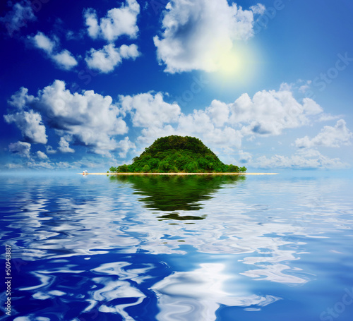 Photo: Sunny tropical beach on the island Sunny tropical beach on the island