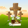 vector illustration of Jesus Christs crucifixion