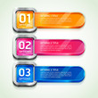 Colorful Buttons Website Style Number Options Banner & Card Back