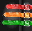 Colorful Buttons Website Style Number Options Banner & Card