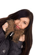 Woman in winter jacket