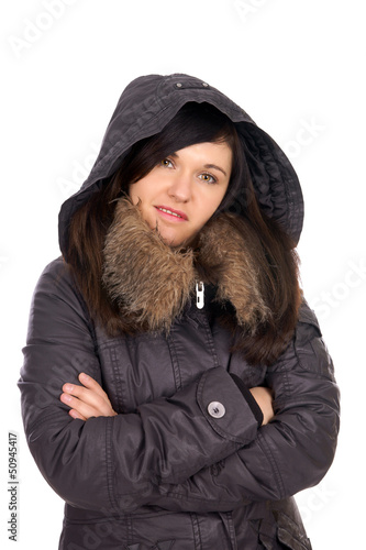 Photo: Woman in winter jacket Woman in winter jacket
