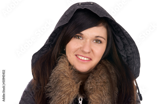 Photo: Woman in winter jacket Woman in winter jacket