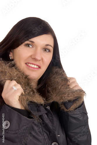 Photo: Woman in winter jacket Woman in winter jacket