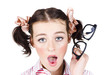 Shocked young businesswoman