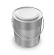 closed paint can on a white background, 3d render