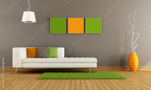 Illustration: Colorful modern living room Colorful modern living room
