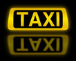 Taxi -Schild leuchtend