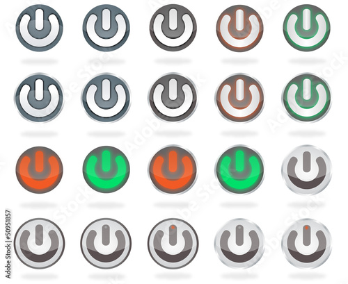 Vector: vector power buttons, bouton d'alimentation,power-Taste vector power buttons, bouton d'alimentation,power-Taste