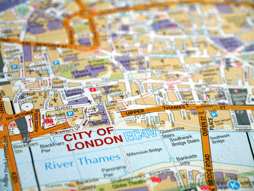 Photo: London city map London city map