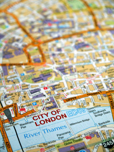 Photo: London city map London city map