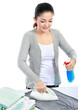woman ironing clothes