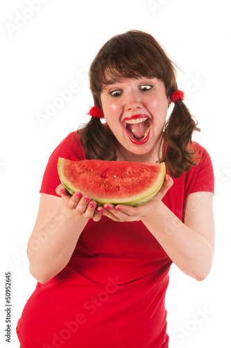 Photo: Eating water melon Eating water melon