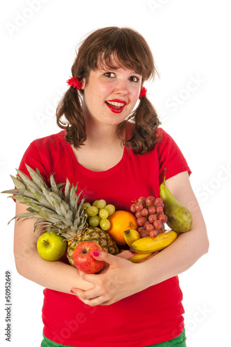 Photo: Young woman with fruit Young woman with fruit