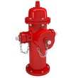 Red fire hydrant