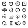 Clocks icons. Vector illustration