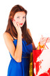 Attractive woman holding bags