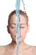 junge frau dusche
