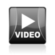 video black square web glossy icon