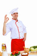 Young cook preparing food
