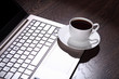 Coffee at business workplace