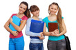 Happy student with books