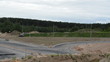 car drive roundabout highway construction site electricity pole
