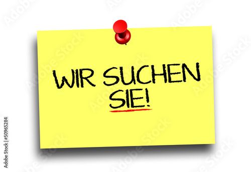 Photo: wir suchen sie wir suchen sie
