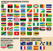 Vector: Flags of African States Flags of African States