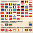 Vector: Flags of Europena States Flags of Europena States