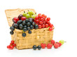 ripe juicy berries on a white background