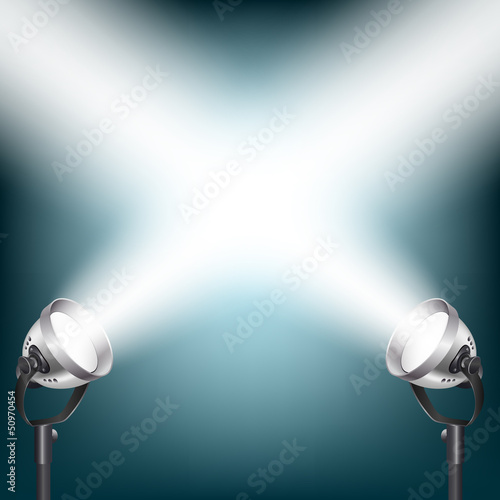 Vector: blue background with spot lights blue background with spot lights