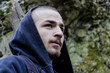 Young man with a hood