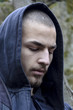 Young man with a hood