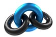 Kettenglieder in schwarz blau
