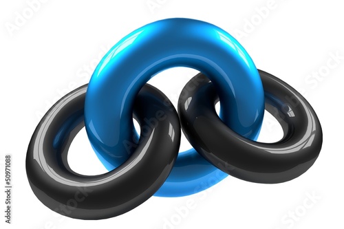 Illustration: Kettenglieder in schwarz blau Kettenglieder in schwarz blau