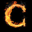 Burning objects and objects on fire background
