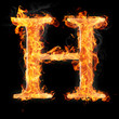 Burning objects and objects on fire background