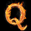 Burning objects and objects on fire background